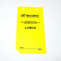 A yellow plastic patient divider