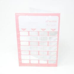 Pink Book Style Monthly Cards - Auto Machine